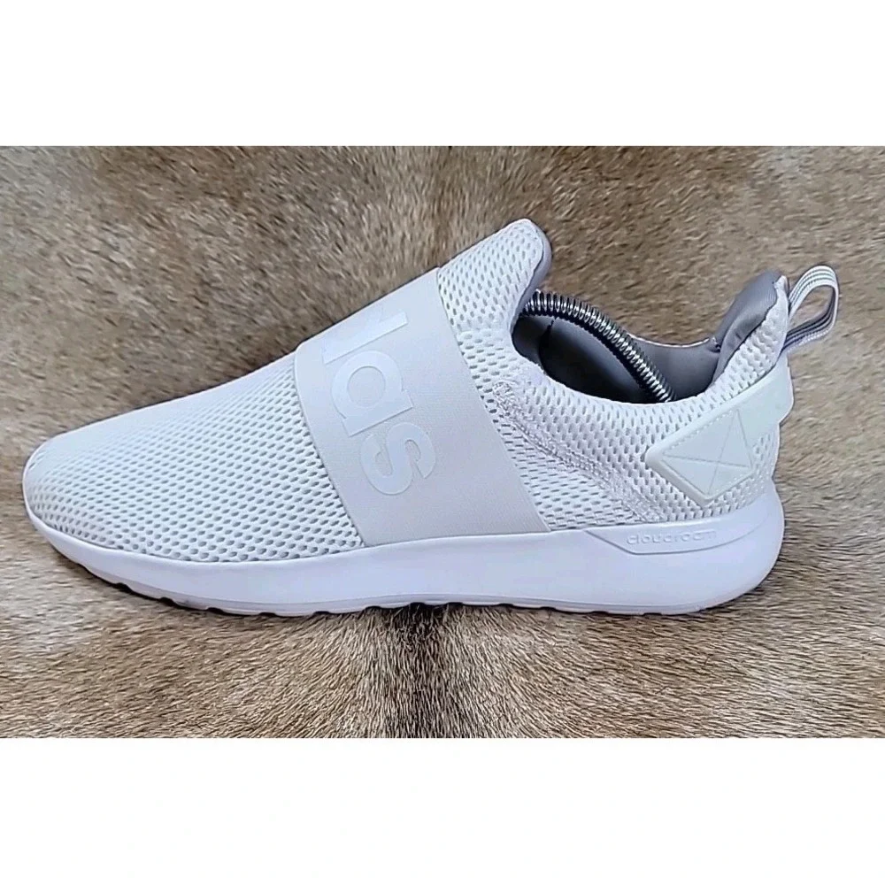 Adidas Lite Racer Adapt 3.0 White Slip-On Running Shoes BC0941 Men's Size 9.5